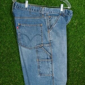 Levi's Carpenter Baggy Wide Leg Jeans Mens 34x32 Faded Denim Loose Fit Y2K Retro